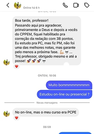 Feedback de aluno 3